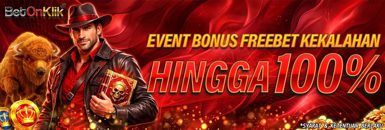 EVENT BONUS FREEBET KEKALAHAN HINGGA 100% BETONKLIK